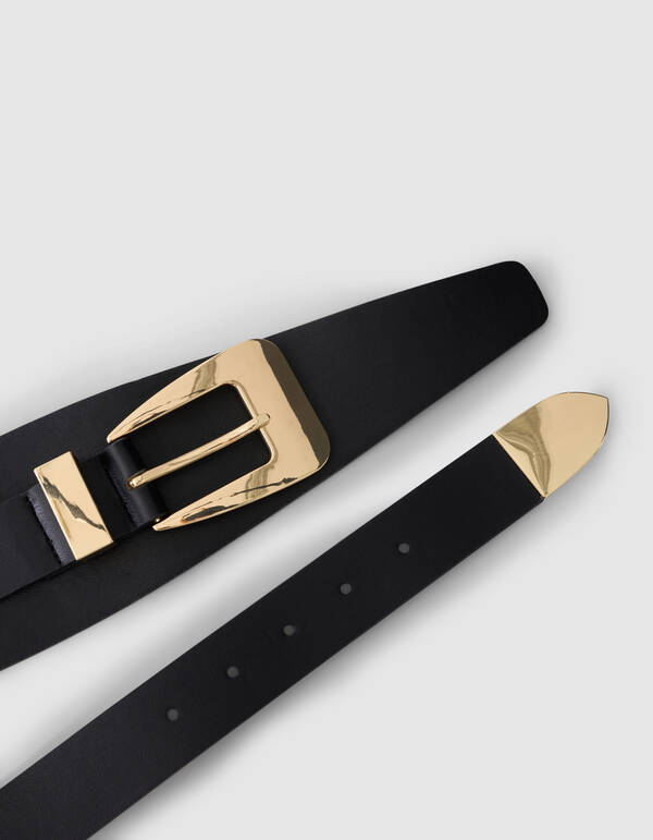 Waist Riem Zwart/Goud SHOEBY ACCESSOIRES