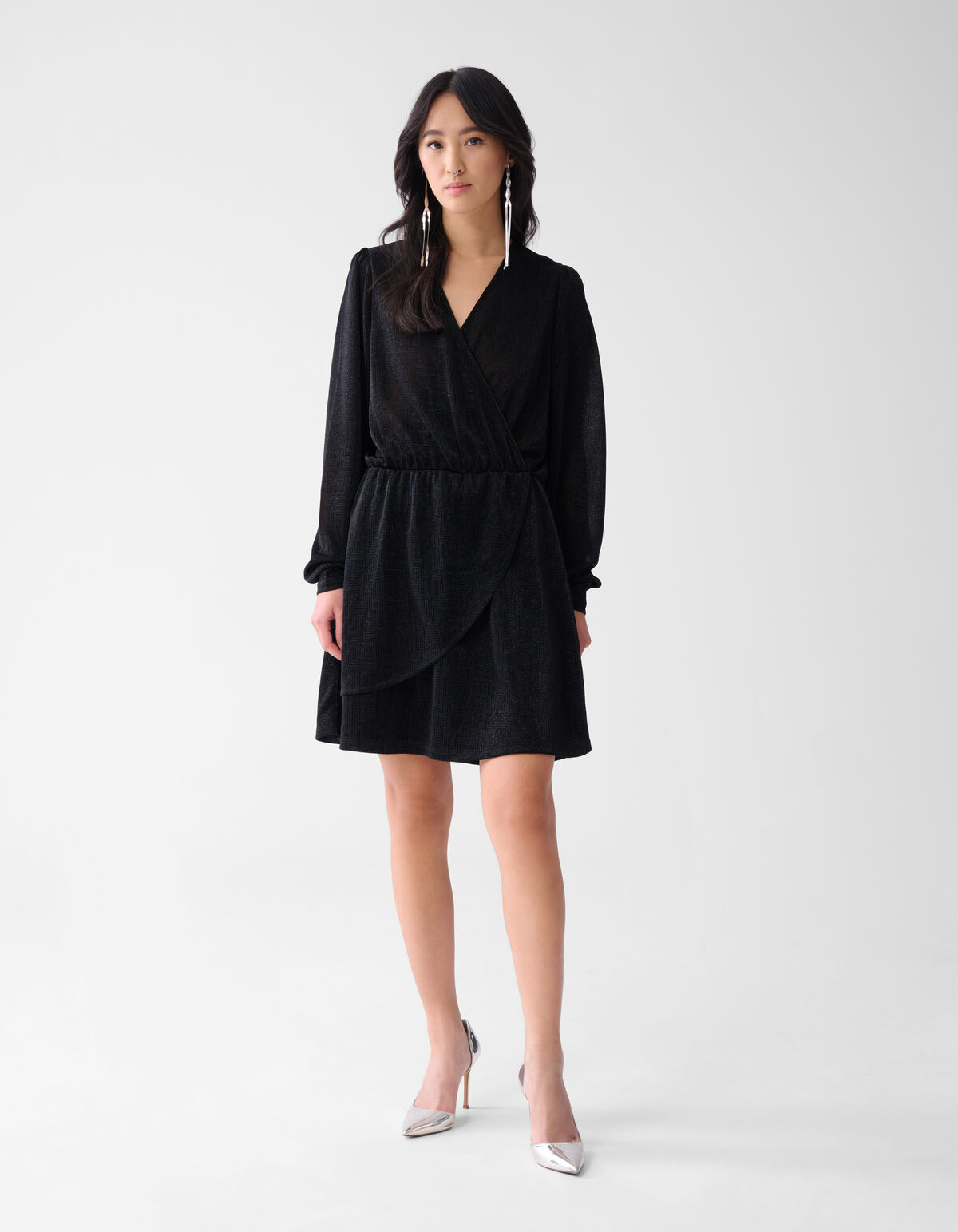 Lurex Mini Jurk Zwart SHOEBY WOMEN