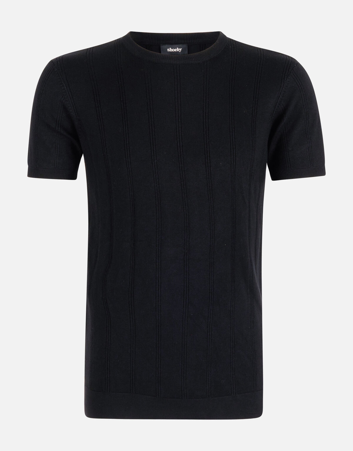 Gebreid T-shirt Zwart SHOEBY MEN