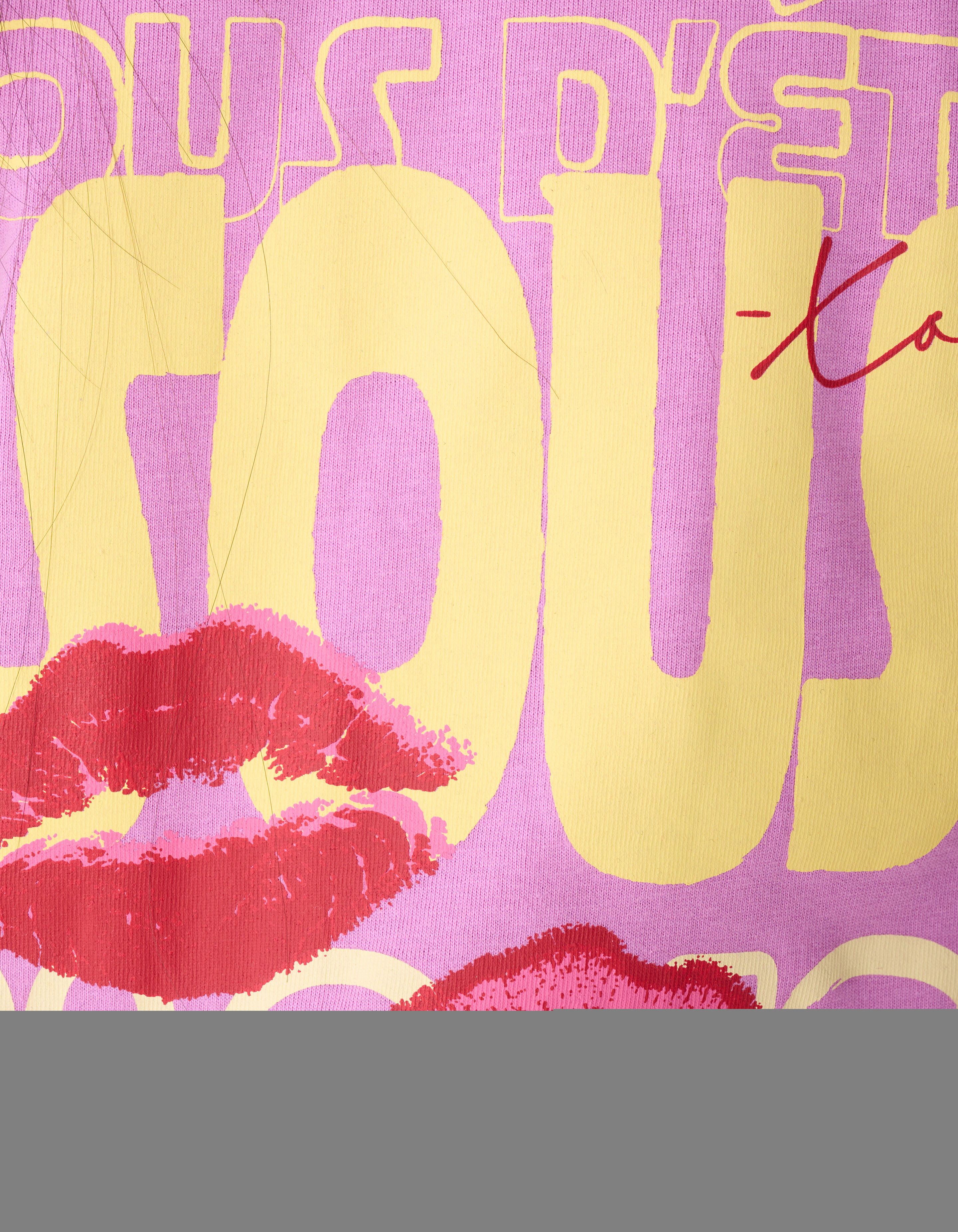 Bisous Amour Artwork T-shirt Paars SHOEBY GIRLS