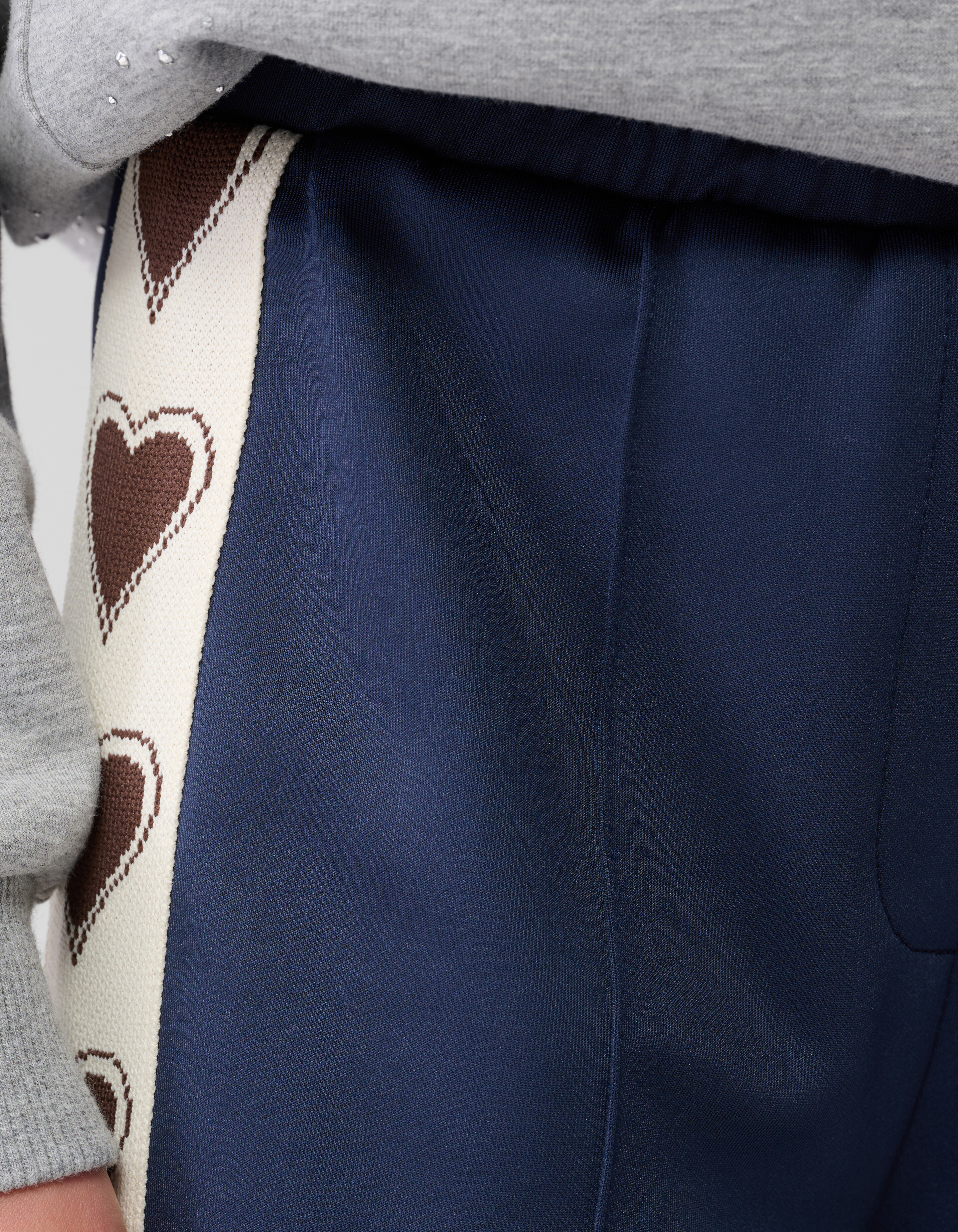 Sporty Heart Wide Leg Broek Donkerblauw SHOEBY GIRLS