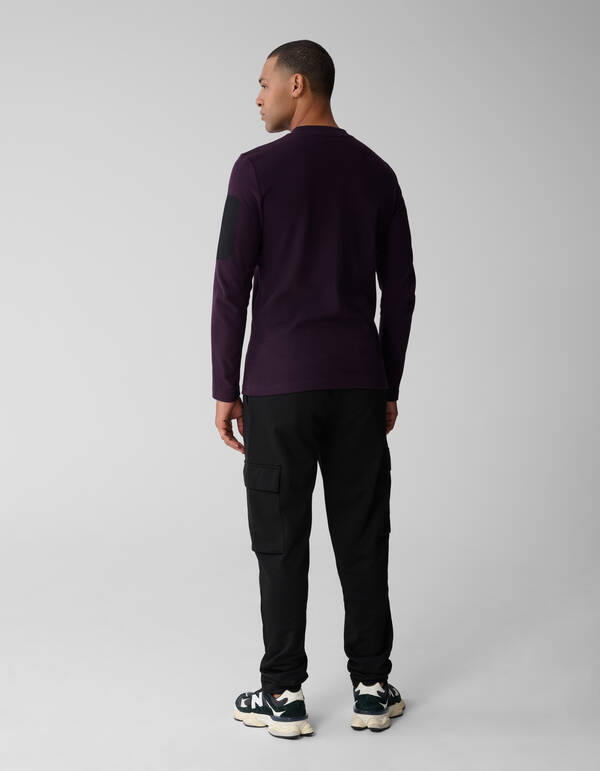 Pocket Longsleeve T-shirt Donkerrood SHOEBY MEN