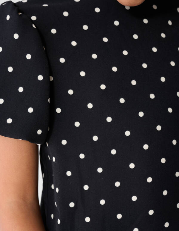 Twist Polkadot Top Zwart SHOEBY GIRLS