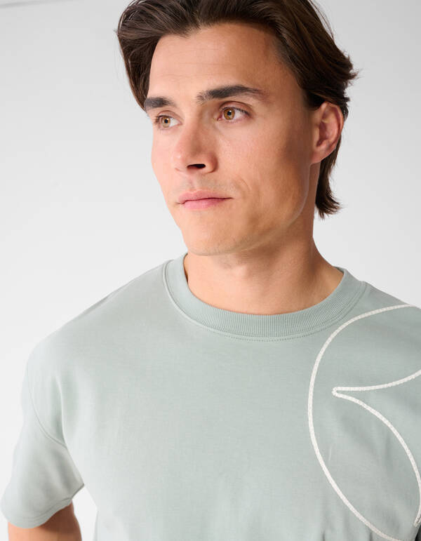 Embroidery Spark T-shirt Lichtgroen SHOEBY MEN