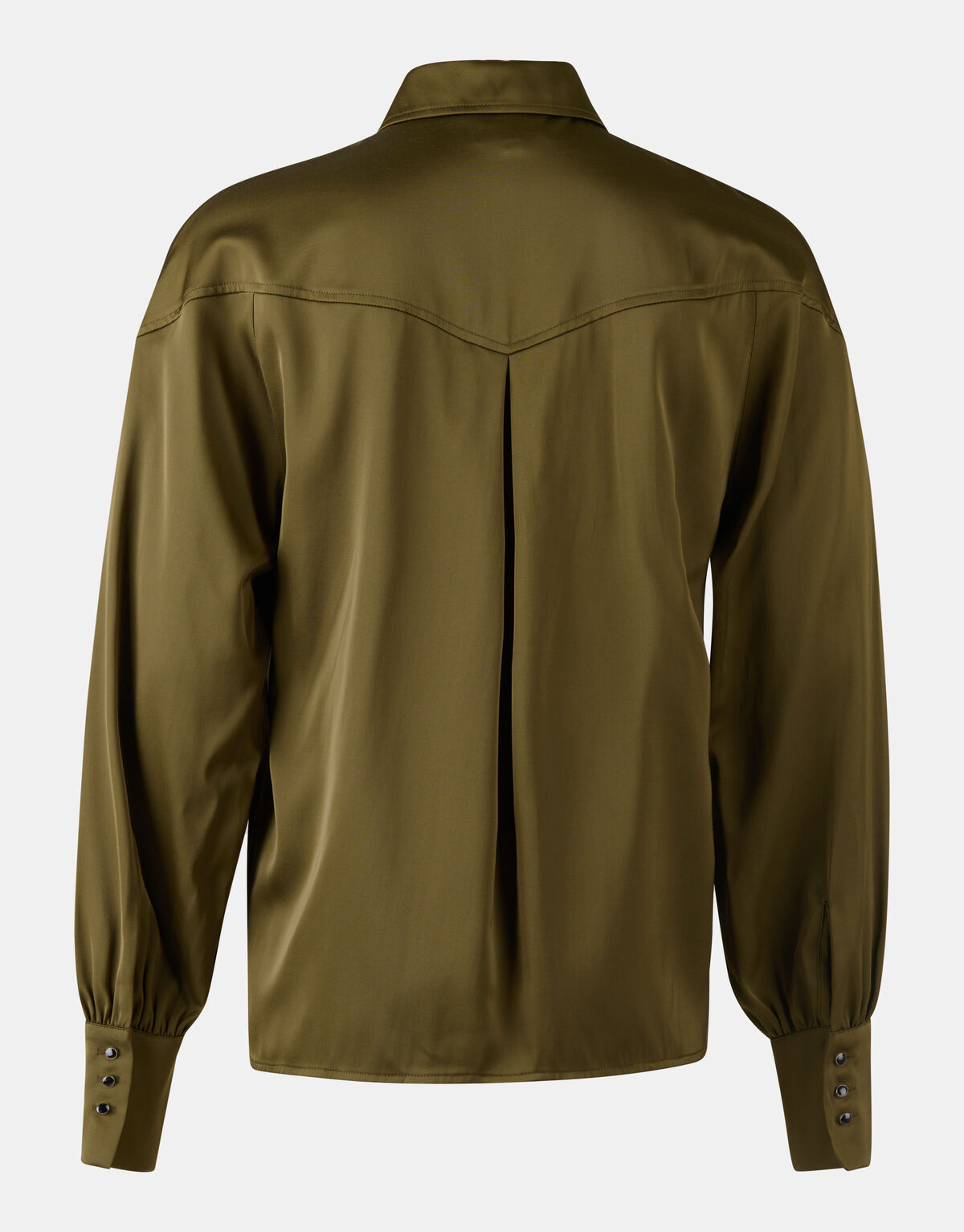 Satijnen Cargo Blouse Donkergroen SHOEBY WOMEN