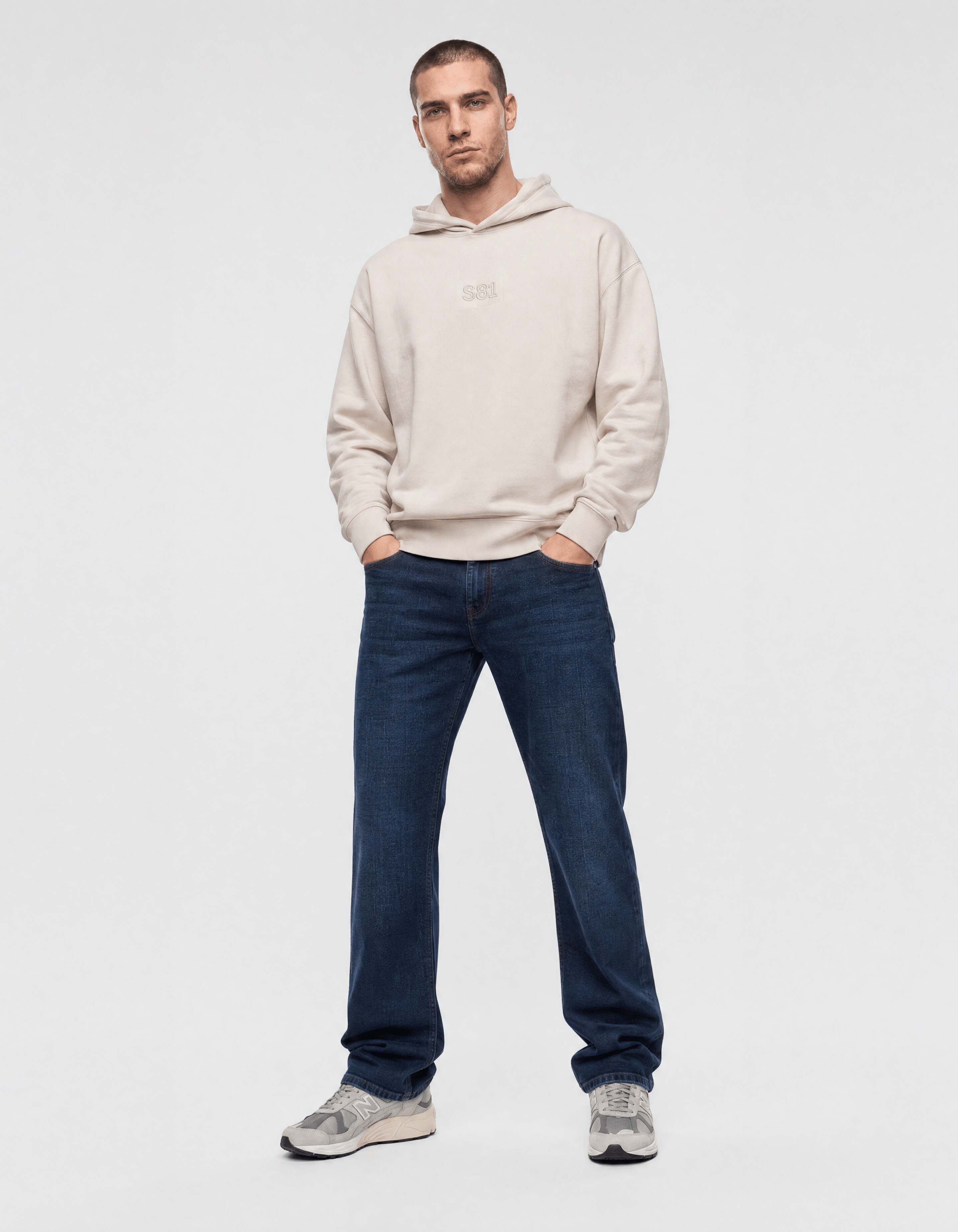 Jacquard Hoodie Zand SHOEBY MEN