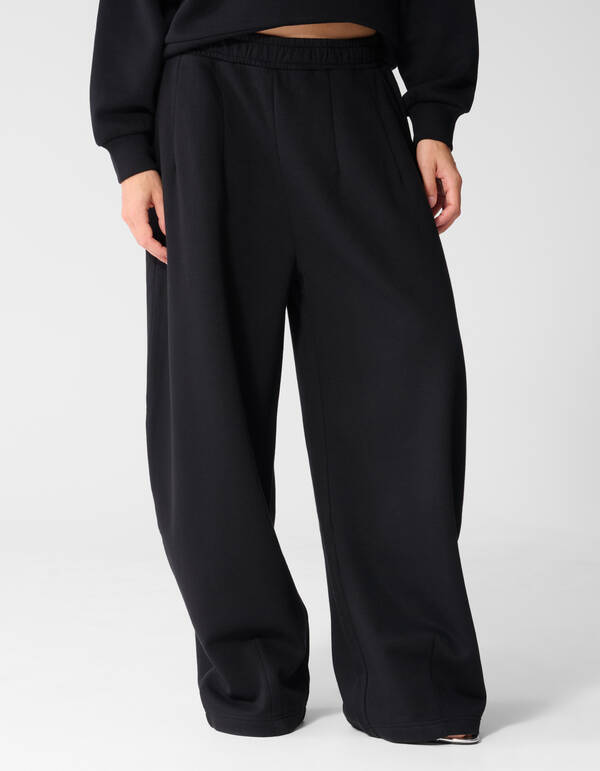 Loose Fit Sweat Broek Zwart SHOEBY WOMEN