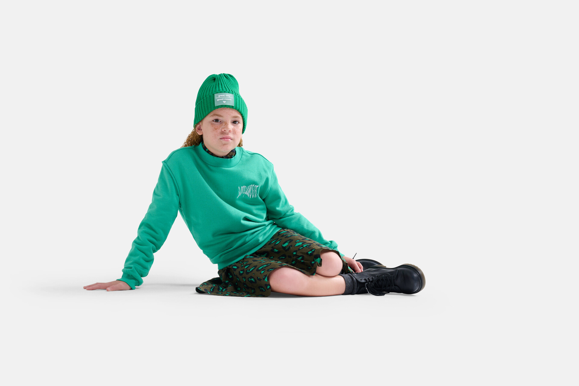 Geborduurde Sweater Groen SHOEBY GIRLS