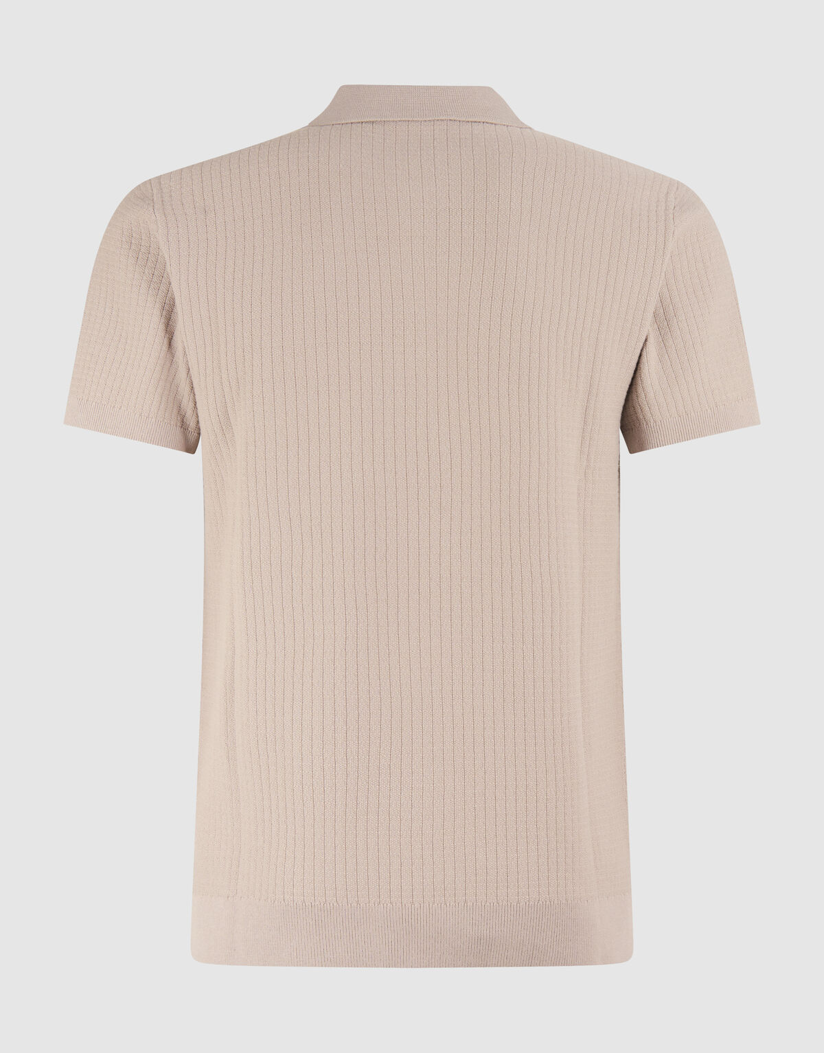 Gebreide Zipper Polo Lichtbruin SHOEBY MEN