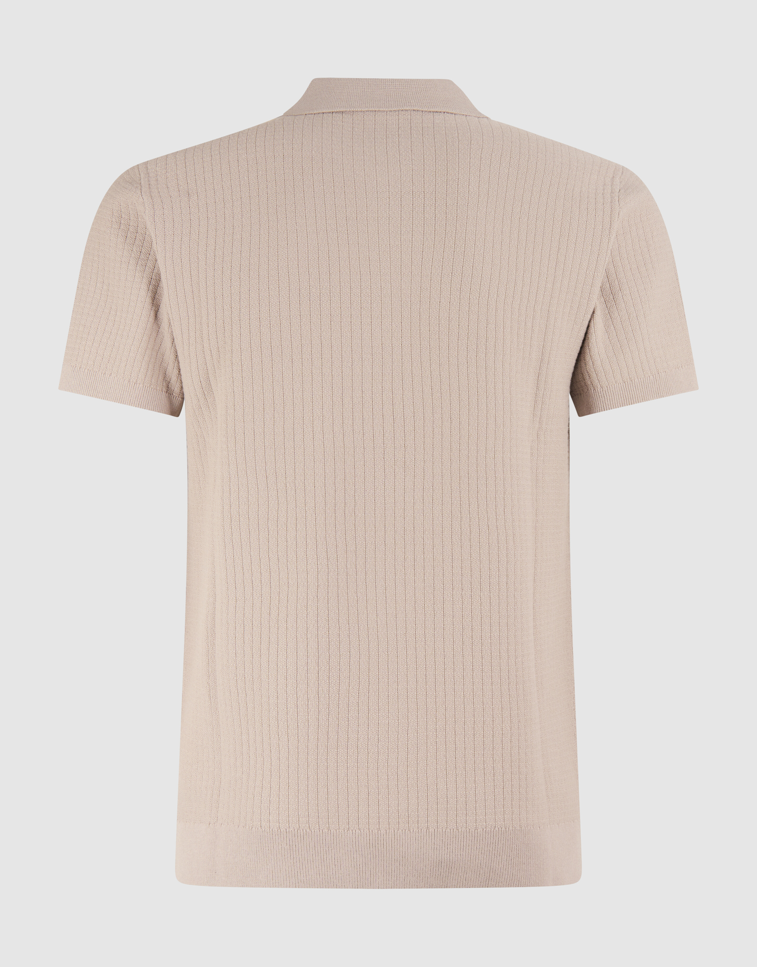 Gebreide Zipper Polo Lichtbruin SHOEBY MEN