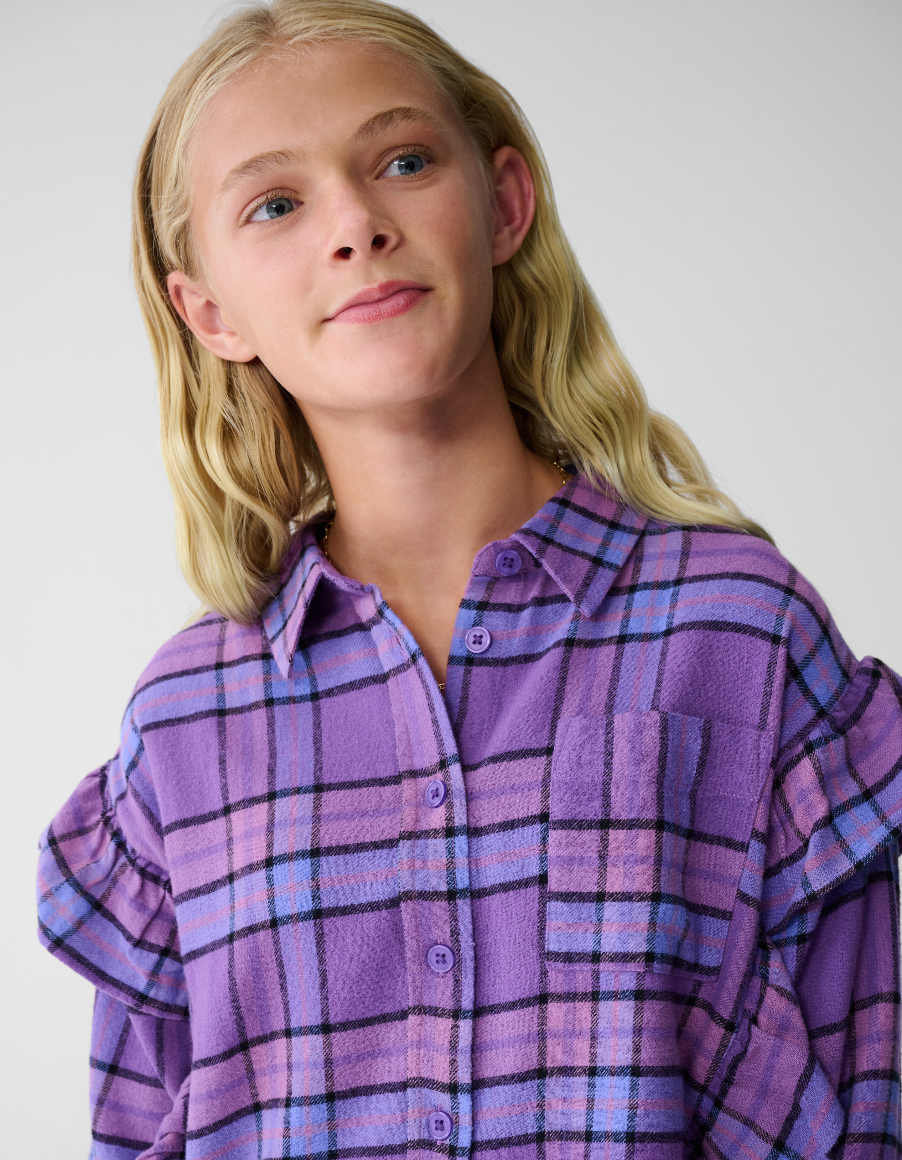 Ruiten Ruffle Blouse Paars SHOEBY GIRLS