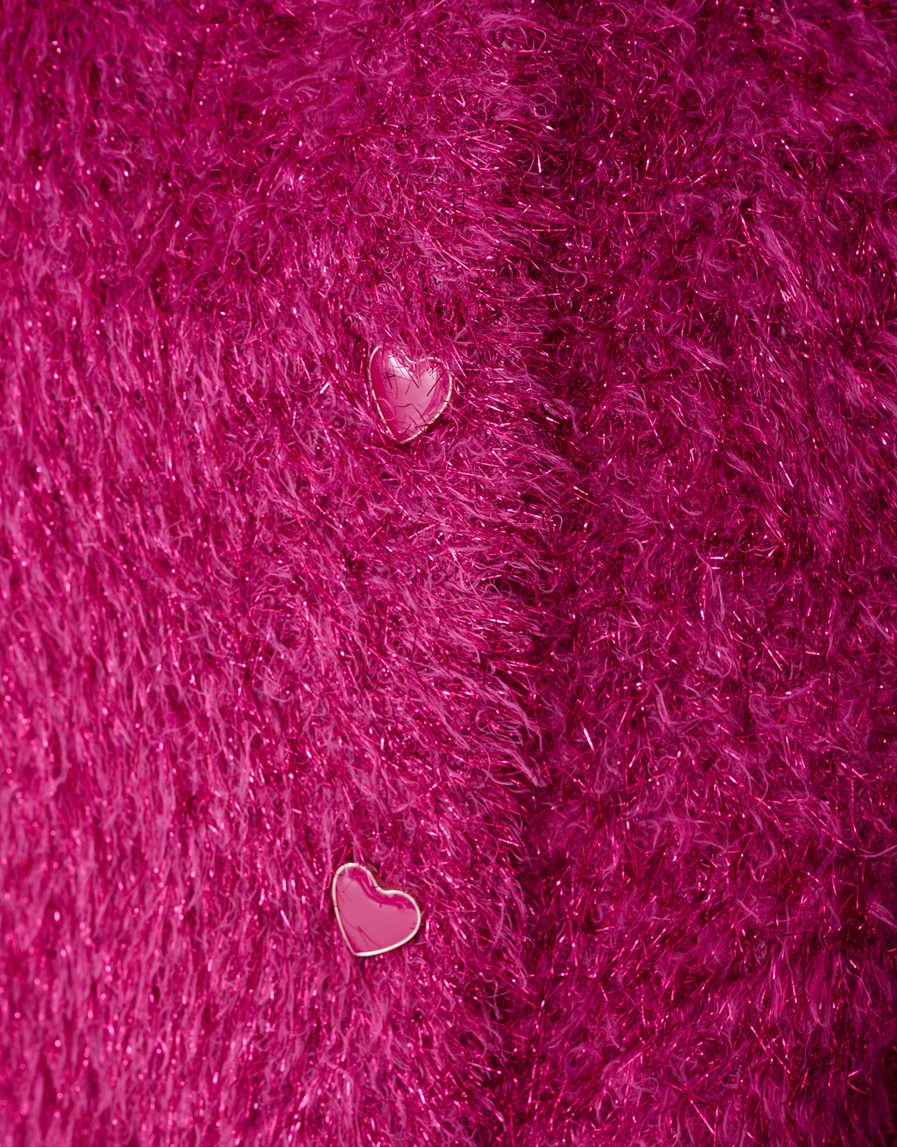 Fluffy Glitter Vest Donkerroze SHOEBY GIRLS