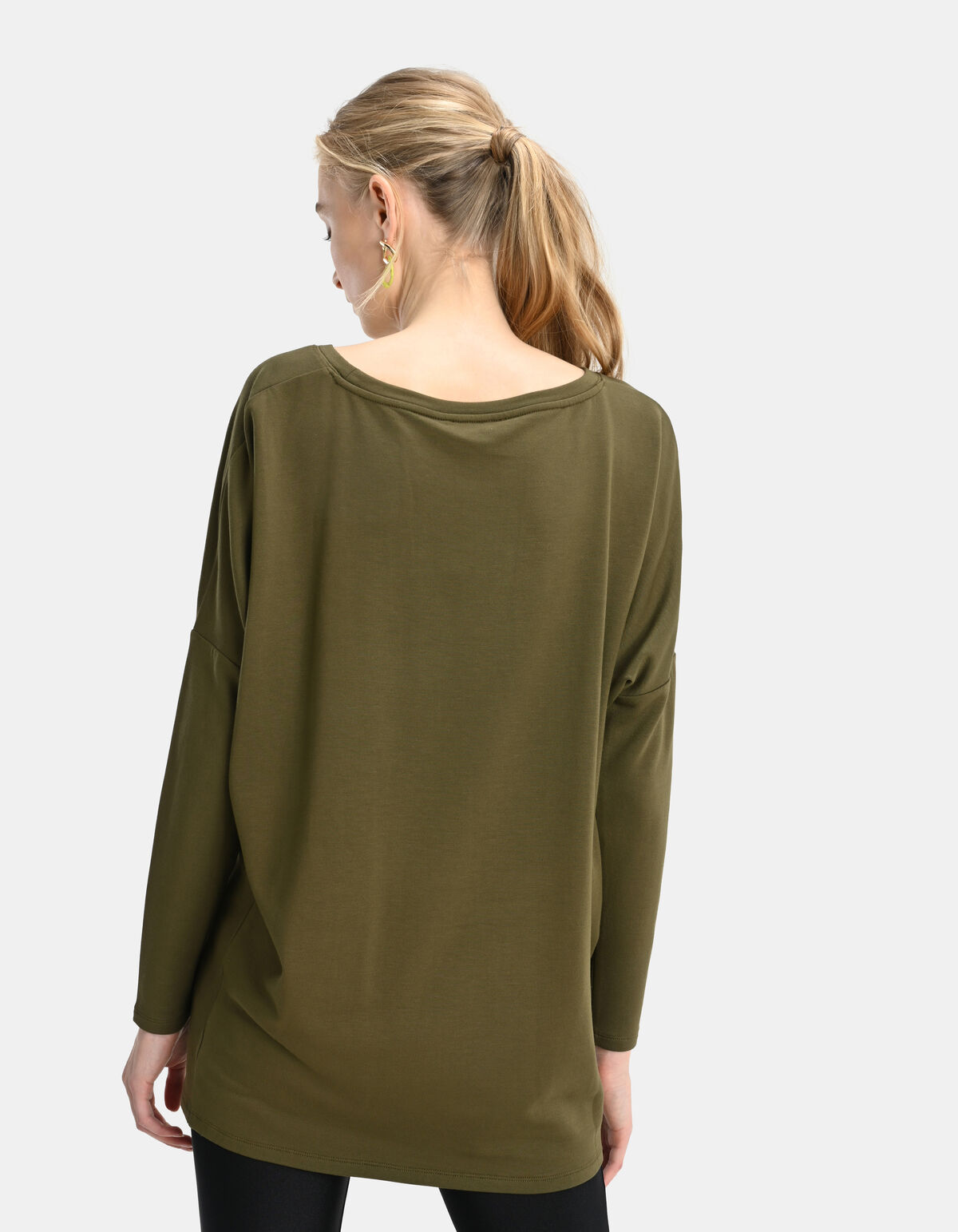 Basis Oversized Top Donkergroen SHOEBY WOMEN