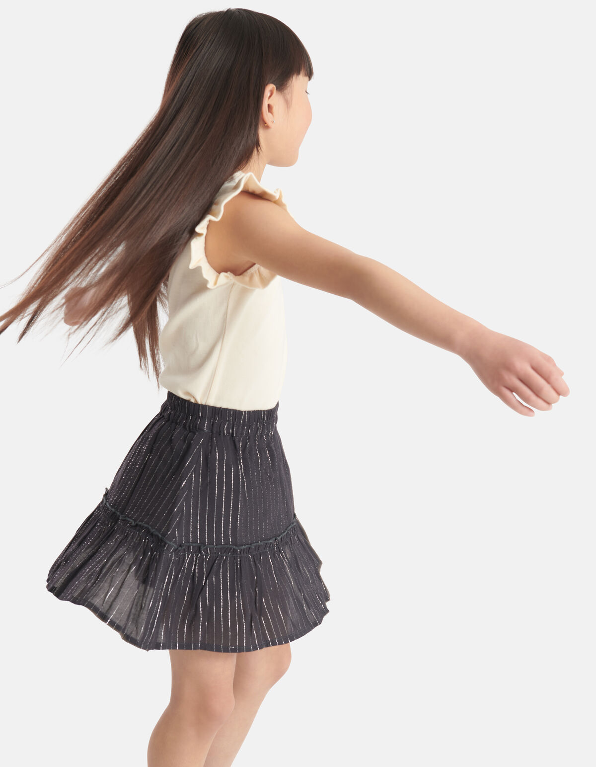 Lurex Rok Donkergrijs SHOEBY GIRLS