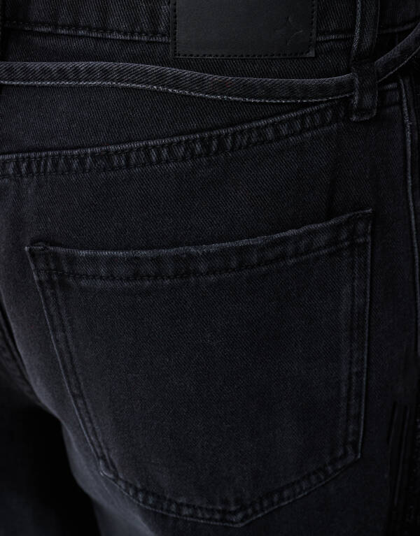 Tape Straight Fit Denim Zwart SHOEBY WOMEN