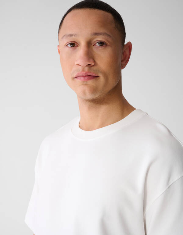 Minimalistisch T-shirt Wit SHOEBY MEN