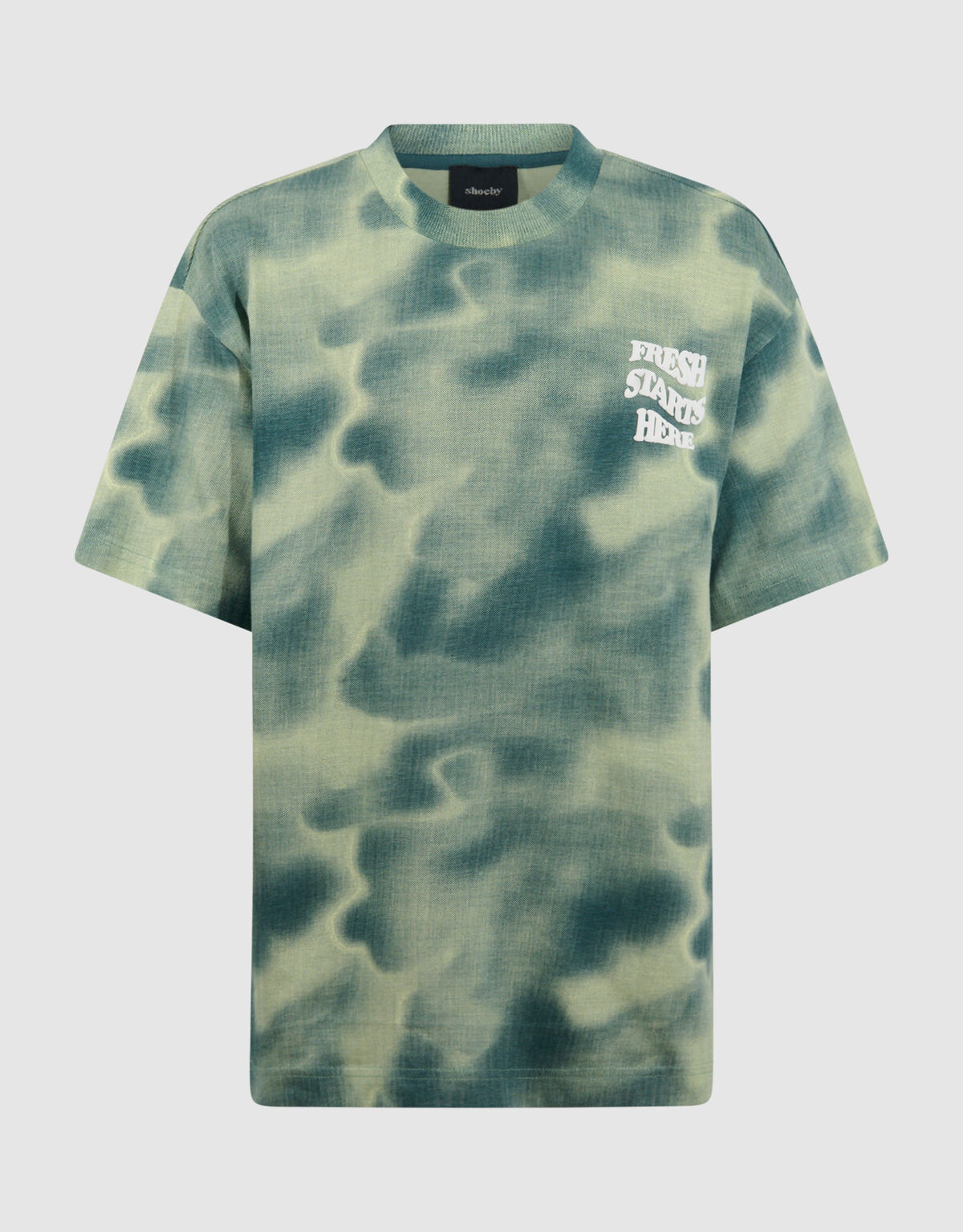 Printed Relaxed T-shirt Groen SHOEBY BOYS