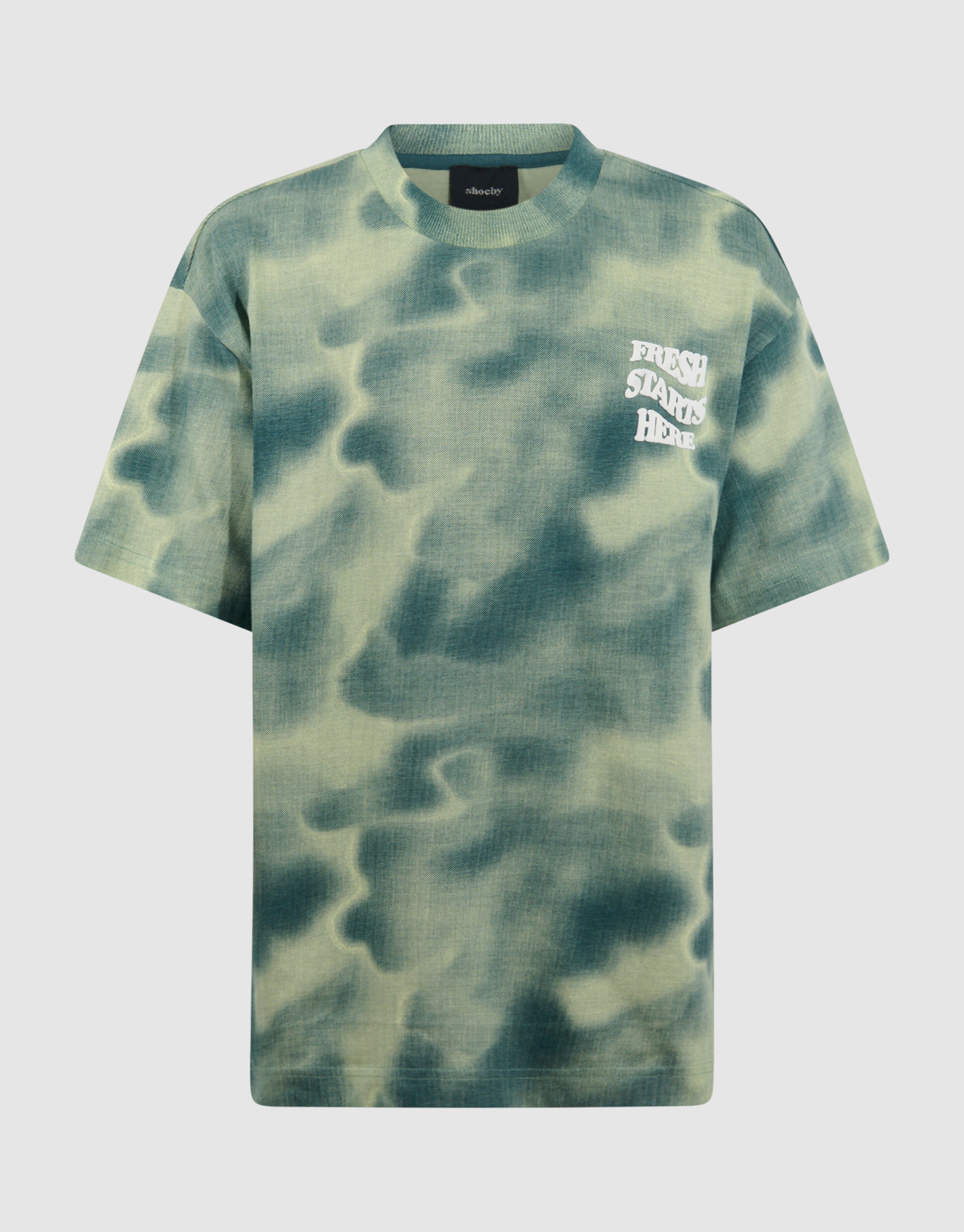 Printed Relaxed T-shirt Groen SHOEBY BOYS