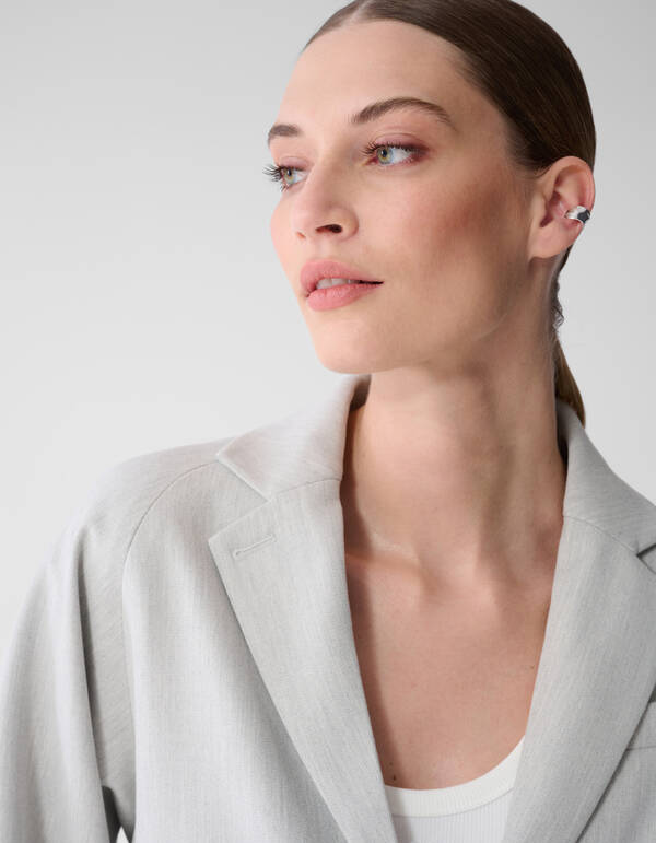 Cropped Blazer Lichtgrijs By Mieke SHOEBY WOMEN