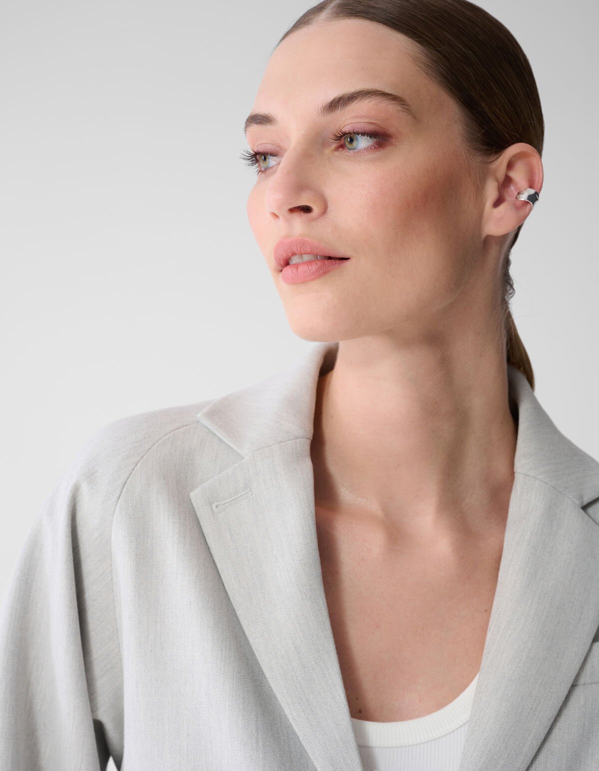 Cropped Blazer Lichtgrijs By Mieke SHOEBY WOMEN