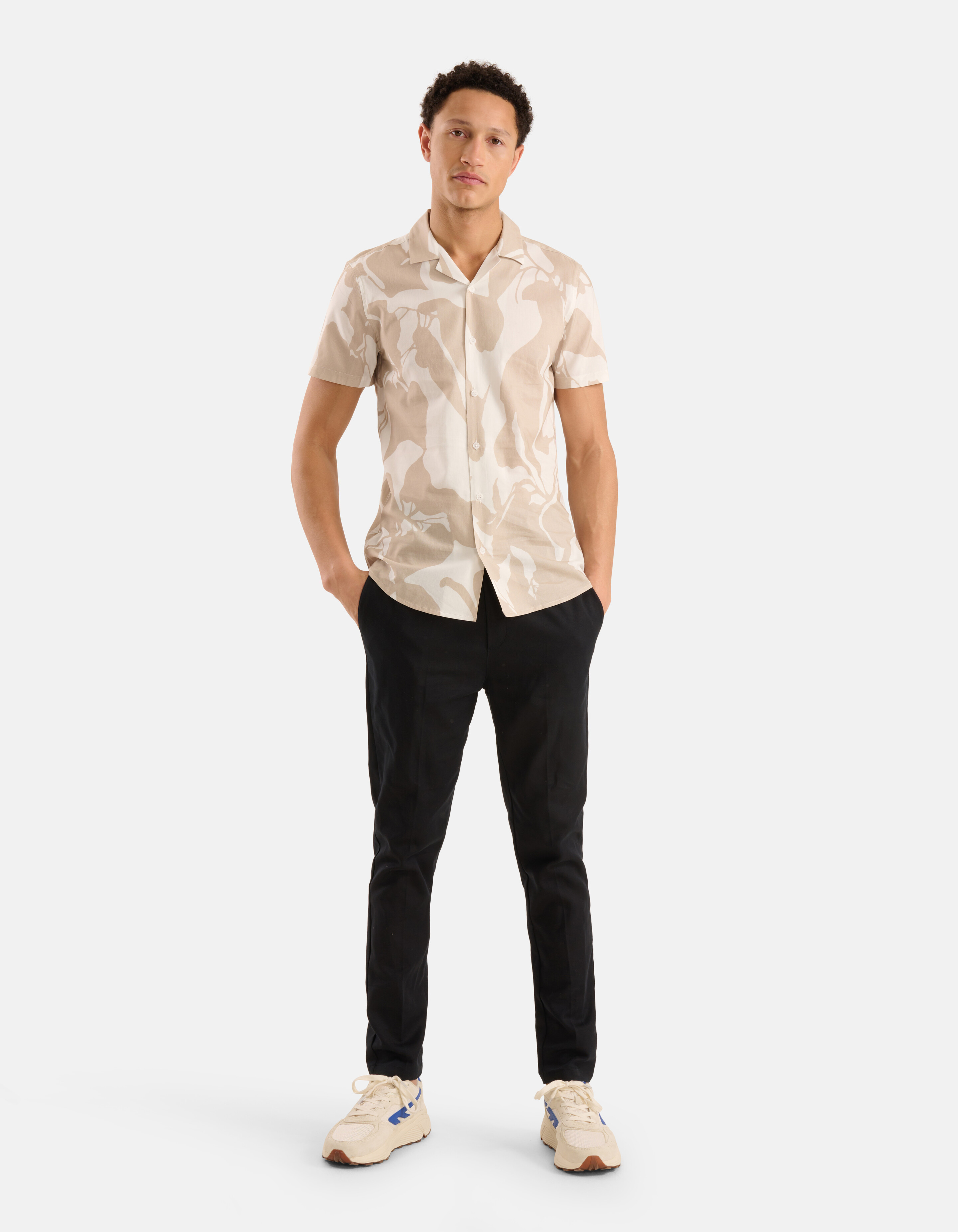 Artwork Overhemd Beige SHOEBY MEN
