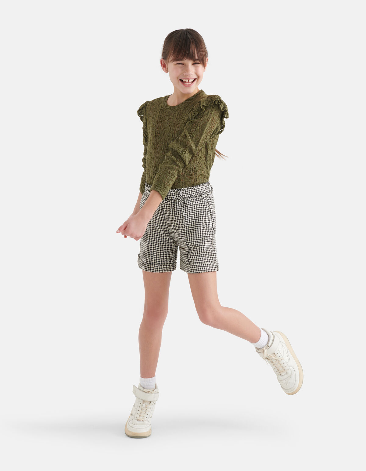 Ajour Top Donkergroen SHOEBY GIRLS