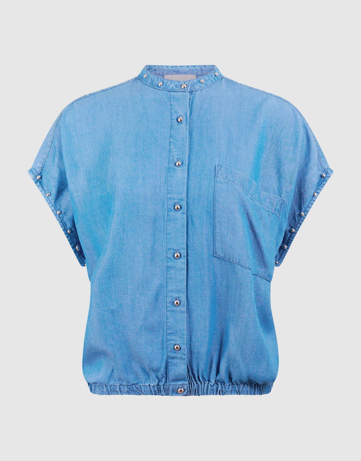 Studs Denim Blouse Blauw SHOEBY WOMEN