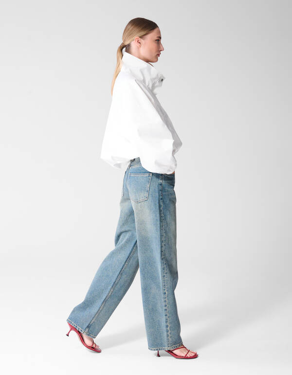 Baggy Fit Tinted Jeans Donkerblauw SHOEBY WOMEN