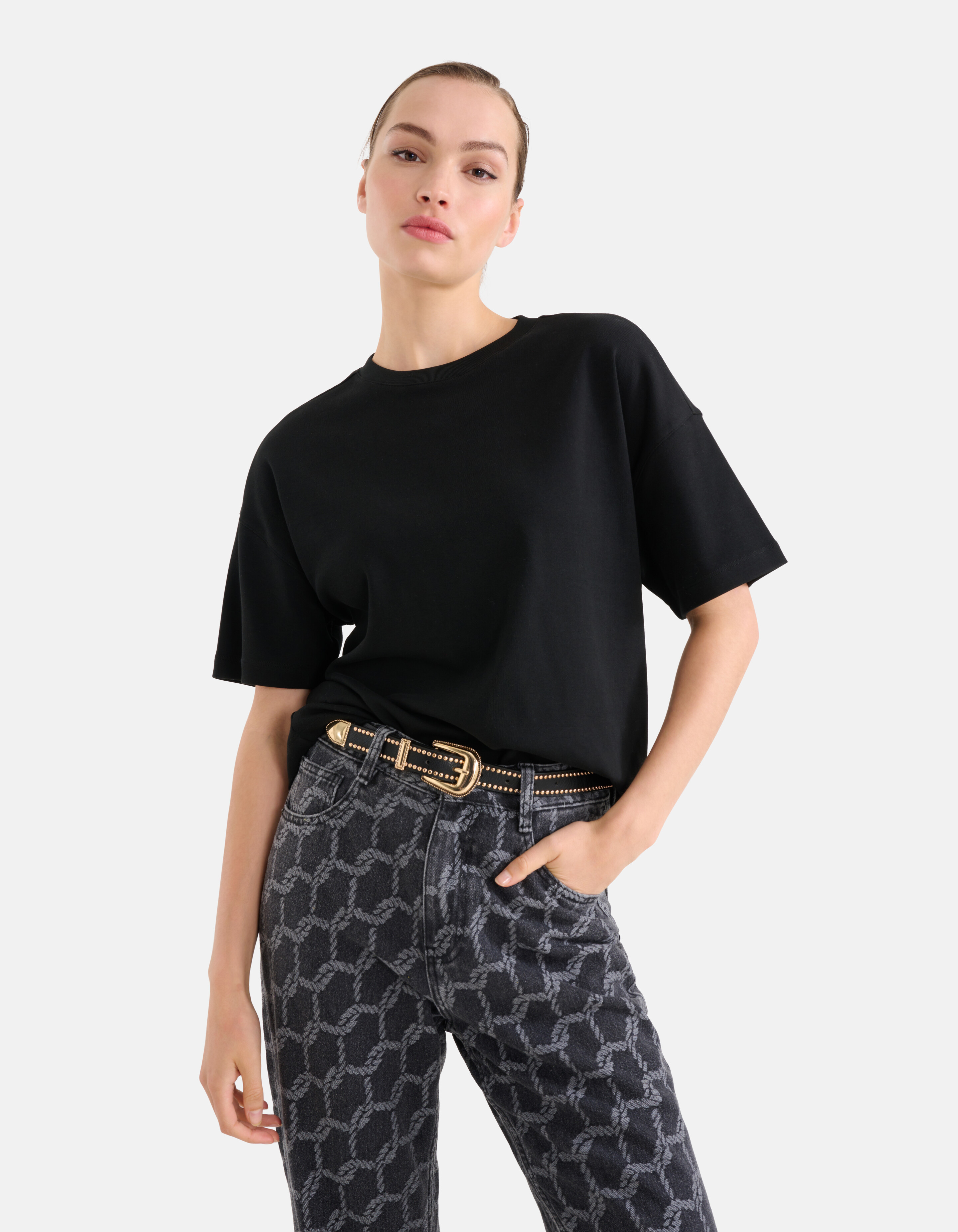 Studs Riem Zwart SHOEBY ACCESSOIRES