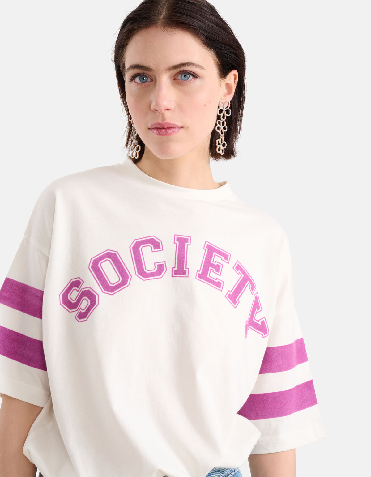 Artwork T-shirt Wit SHOEBY WOMEN