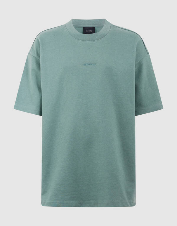 Minimal Tekst T-shirt Groen SHOEBY BOYS