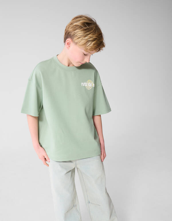 Del Sol Artwork T-shirt Lichtgroen SHOEBY BOYS