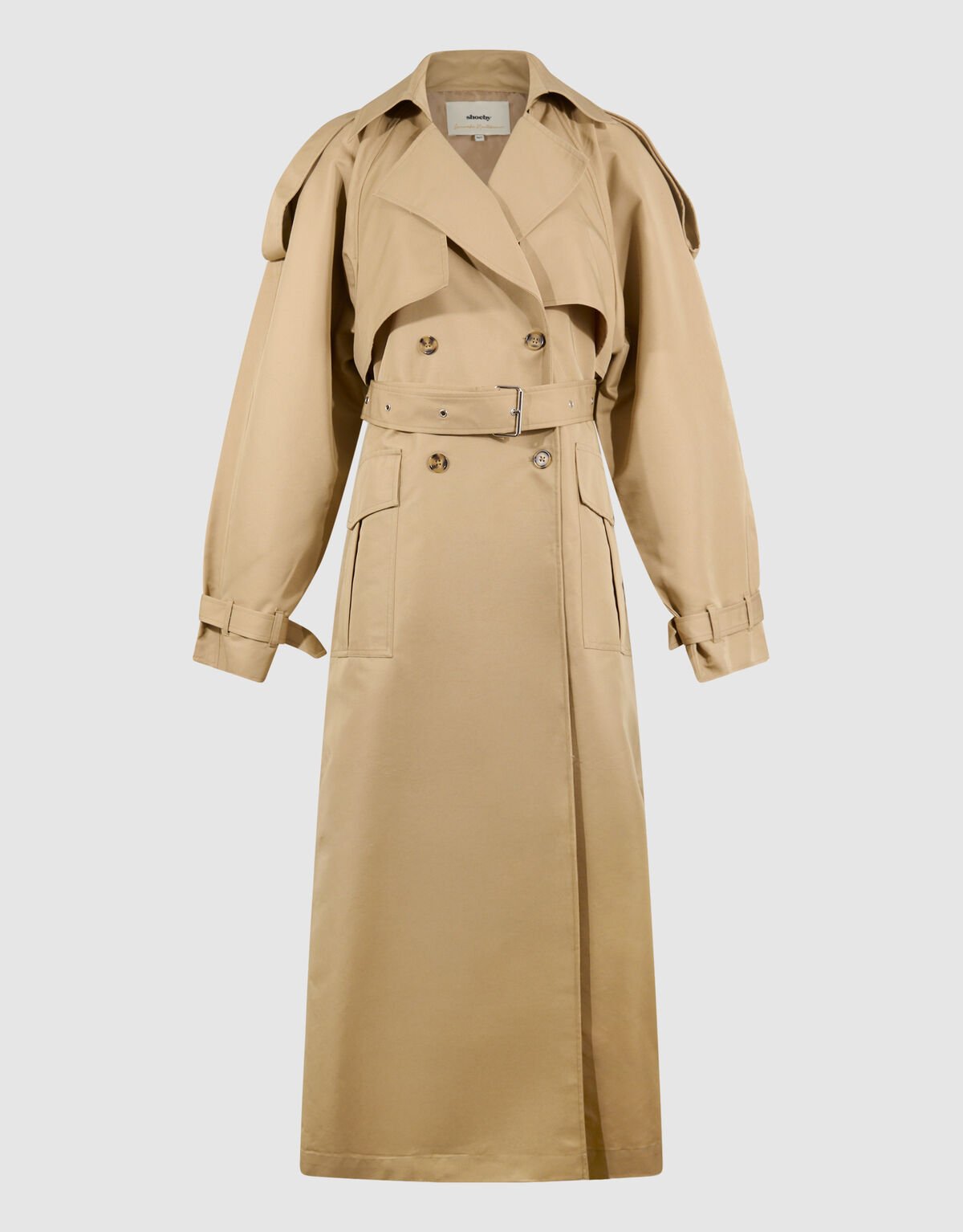 Oversized Trenchcoat Zand By Lonneke SHOEBY WOMEN