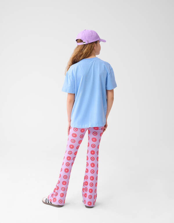 Printed Rib Flared Legging Lichtpaars SHOEBY GIRLS