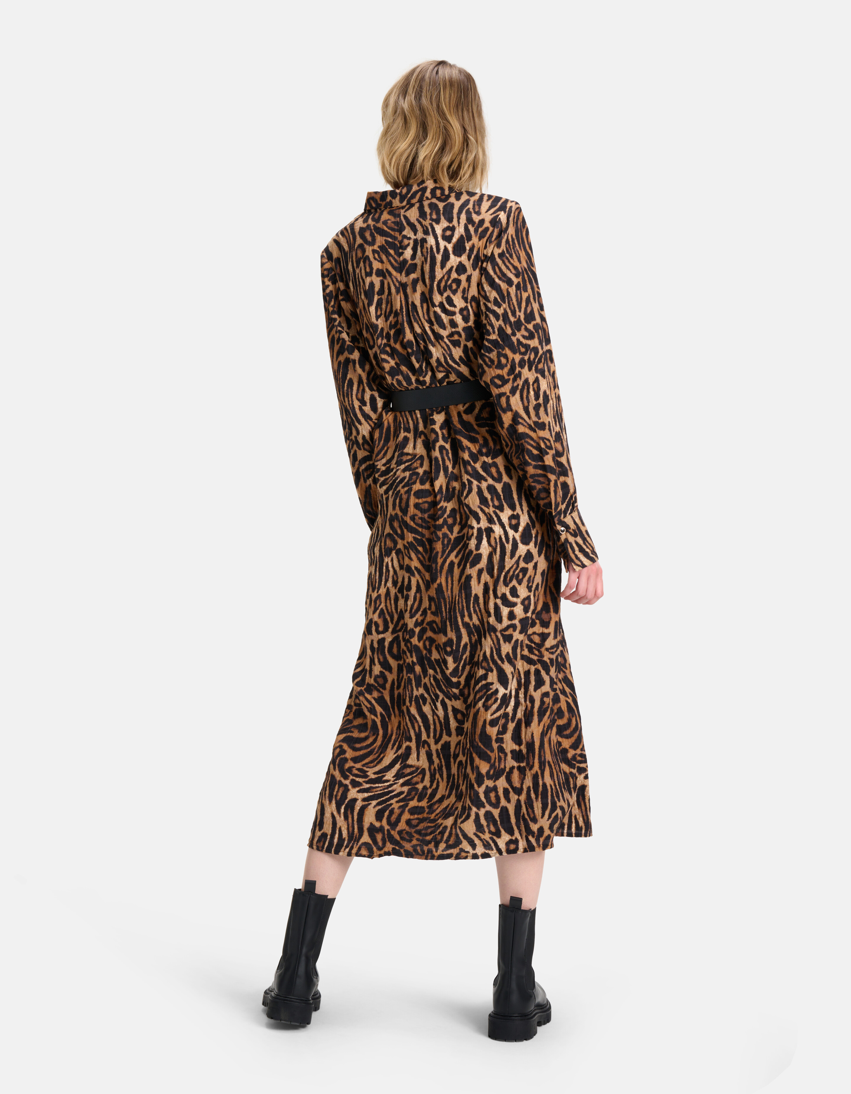 Leopard Midi Jurk Bruin SHOEBY WOMEN