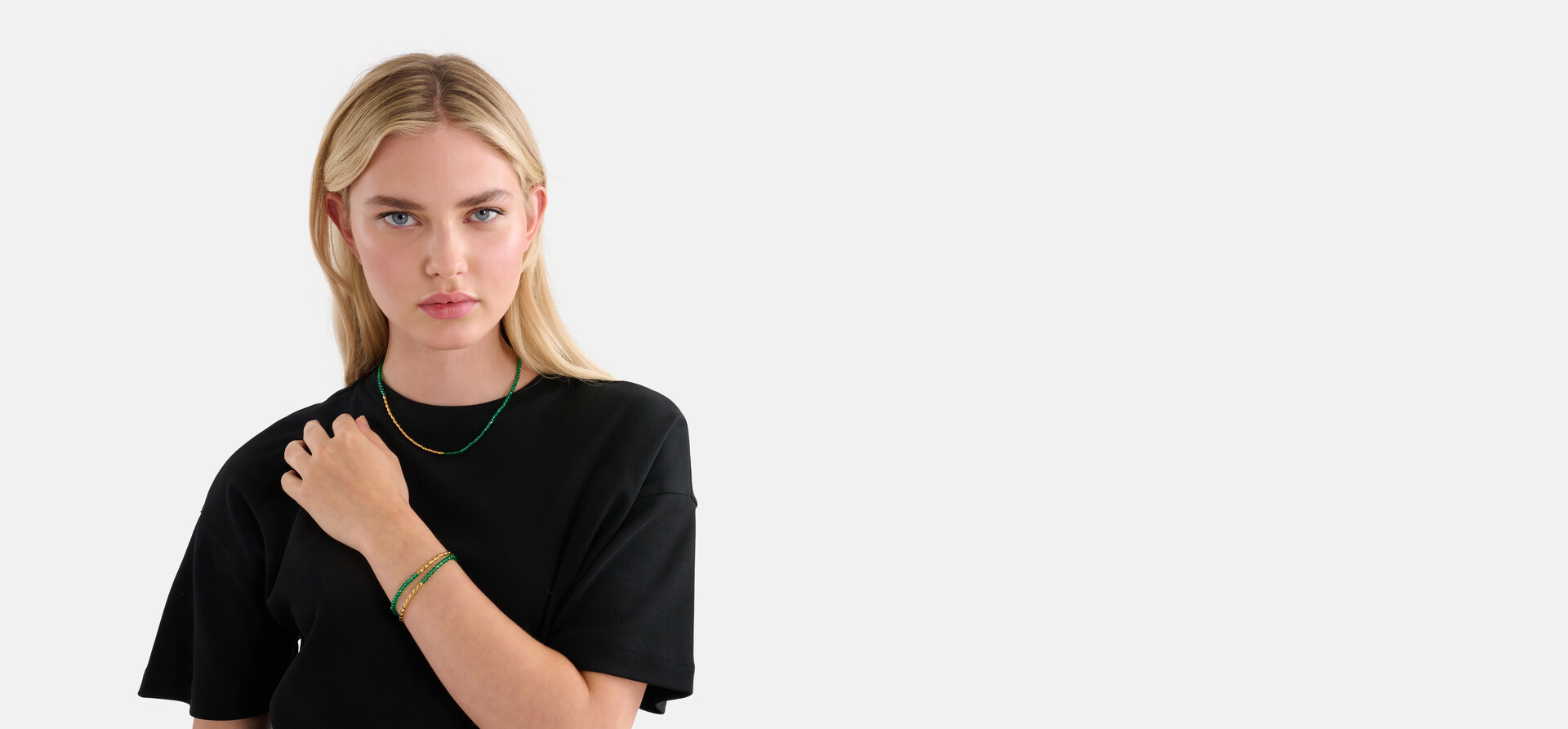 Beaded Armband Groen SHOEBY ACCESSOIRES