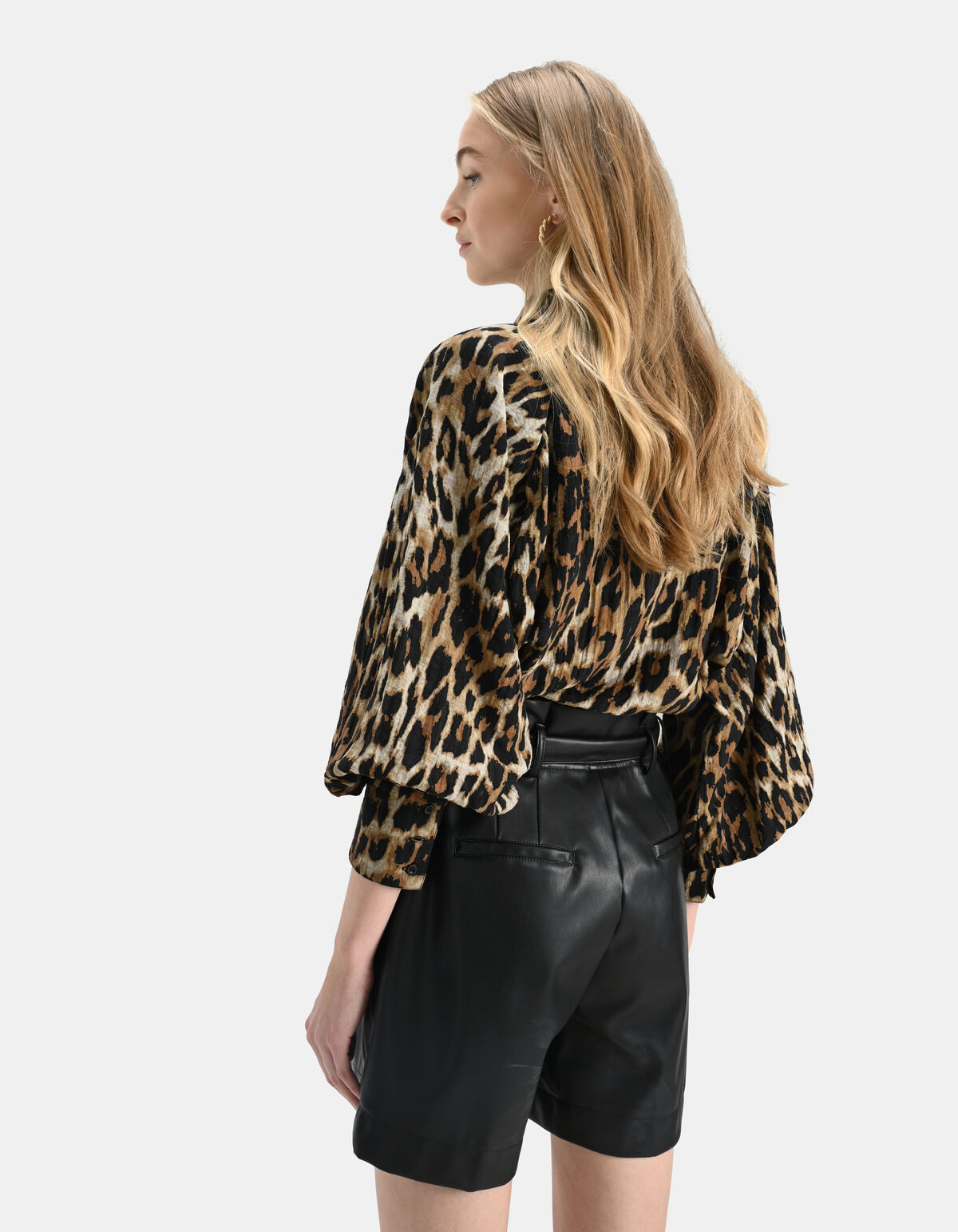 Leopard Print Blouse Bruin SHOEBY WOMEN