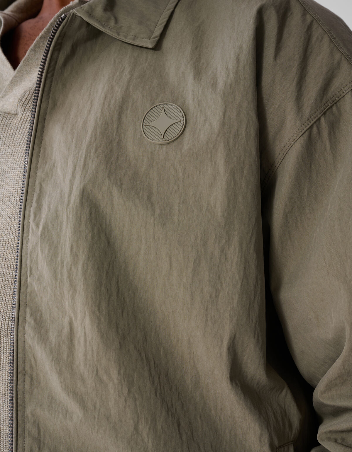 Crinkle Bomber Jack Lichtgroen SHOEBY MEN