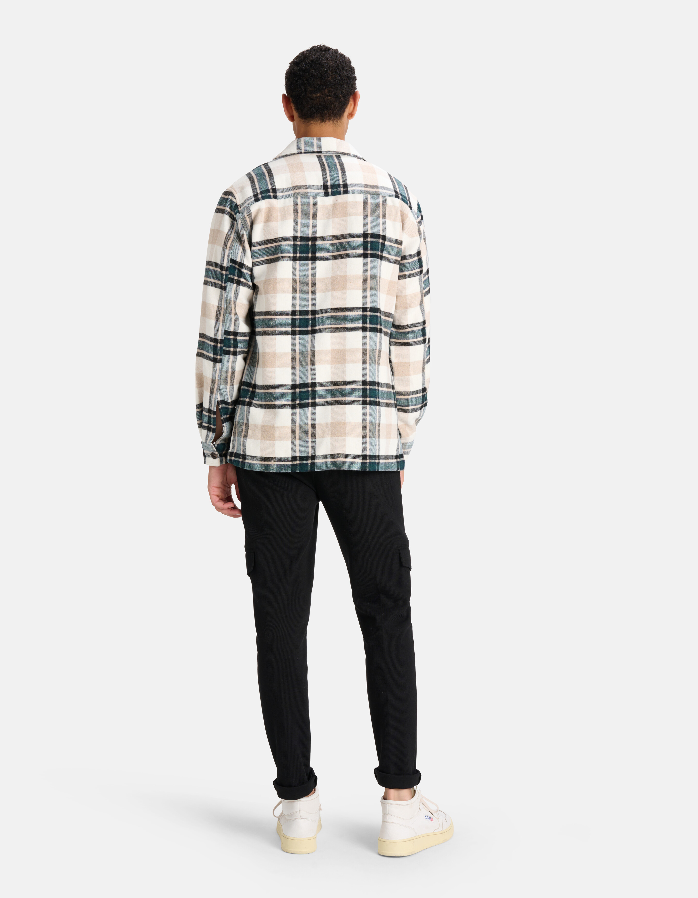 Geruit Overshirt Beige SHOEBY MEN