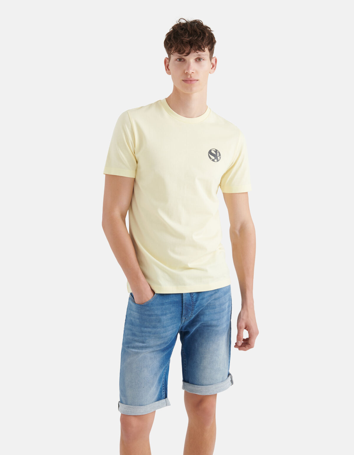 Artwork T-shirt Lichtgeel SHOEBY MEN