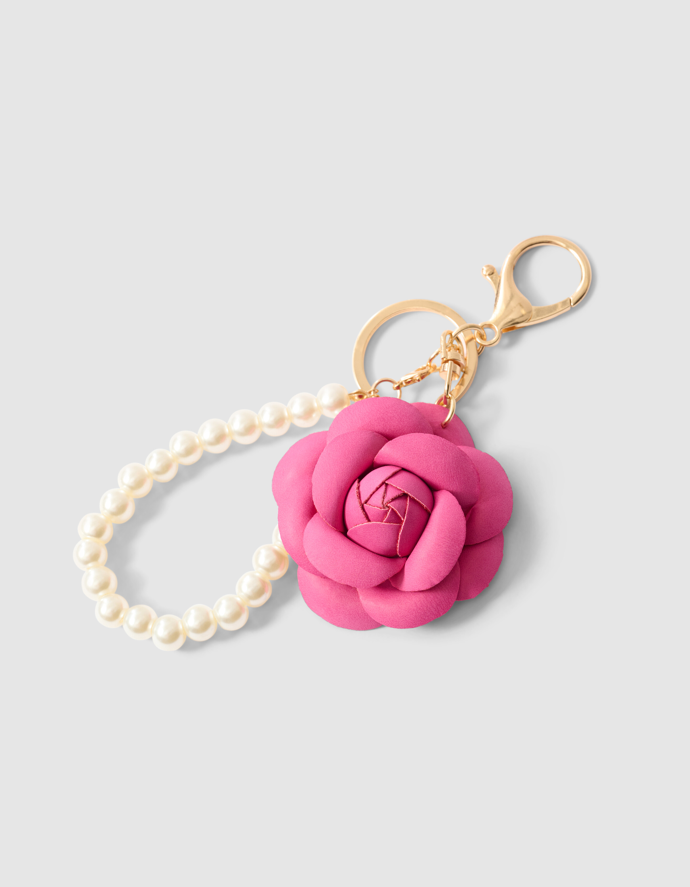 Roos Sleutelhanger Roze SHOEBY ACCESSOIRES