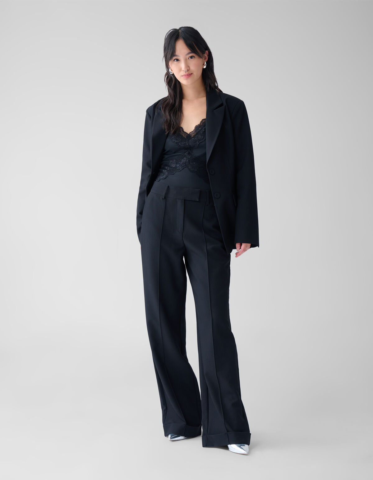 Turnup Pantalon Zwart By Fred SHOEBY WOMEN