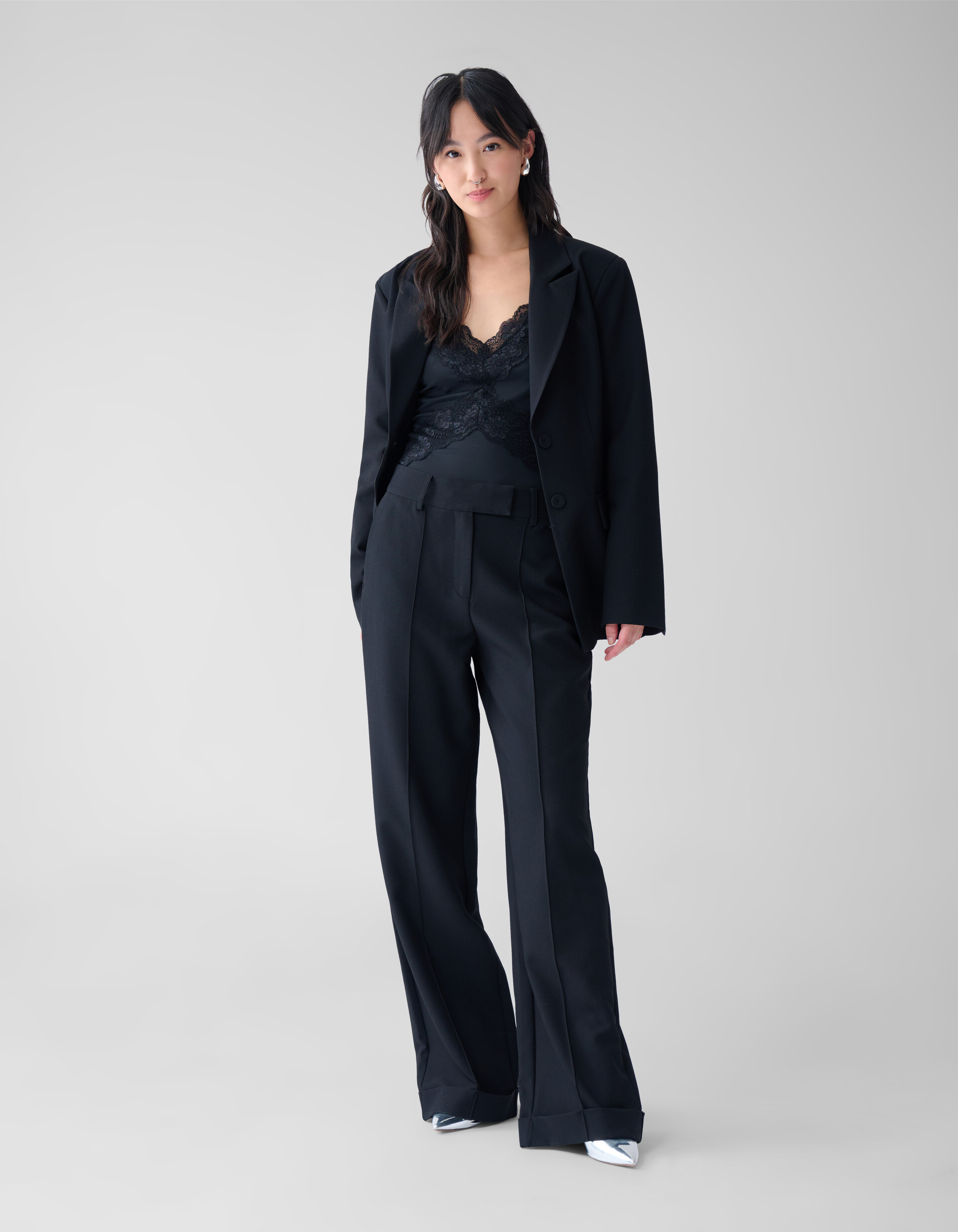 Turnup Pantalon Zwart By Fred SHOEBY WOMEN