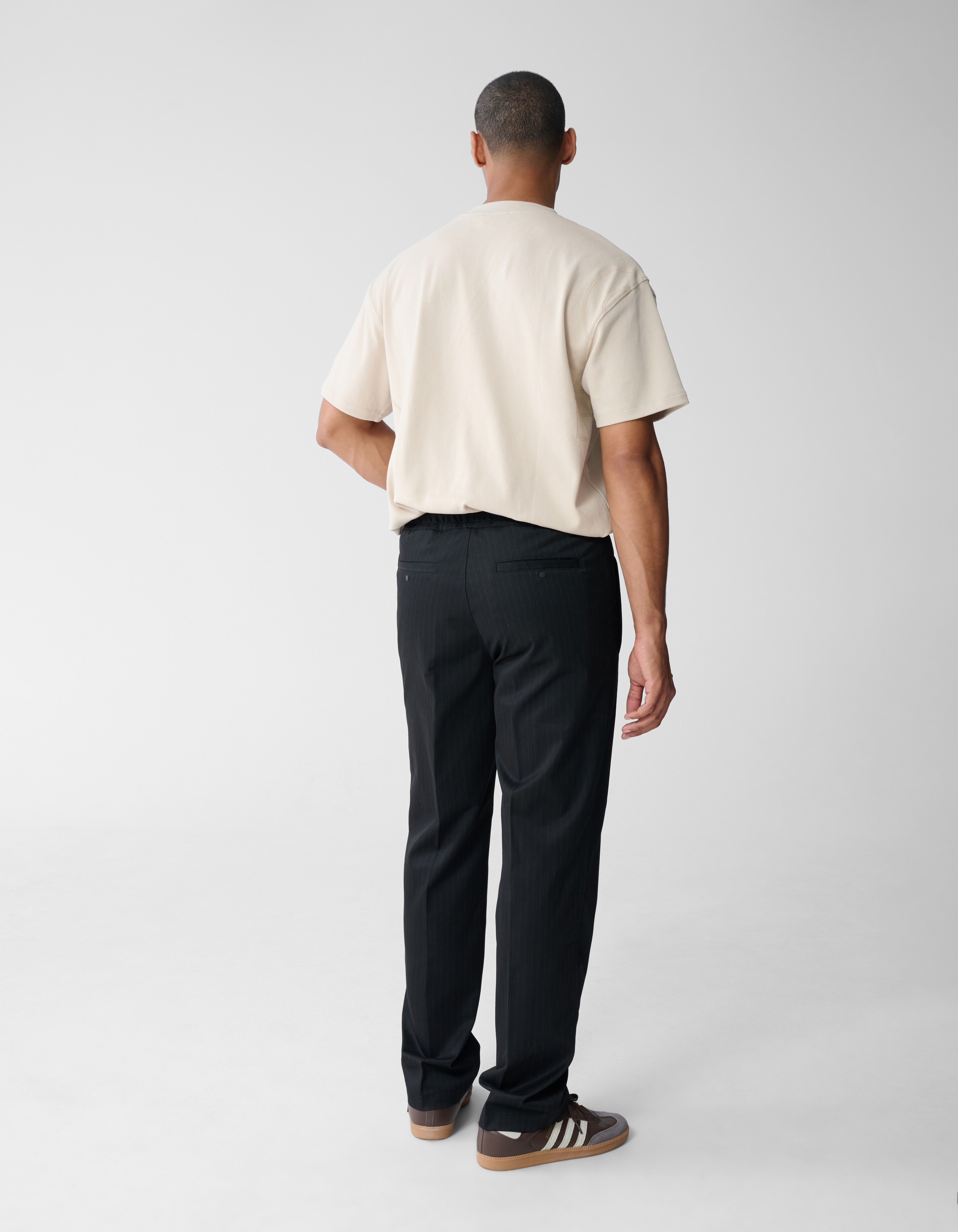 Pinstripe Tapered Fit Broek Zwart SHOEBY MEN