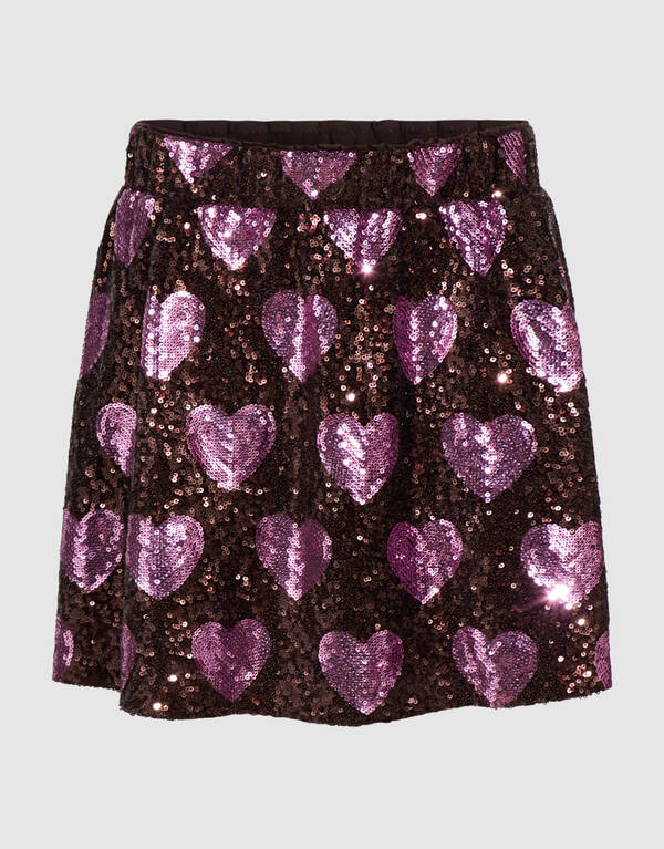 Hartjes Paillettenrok Bruin SHOEBY GIRLS