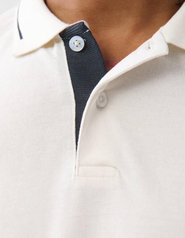 Pique Polo Gebroken Wit SHOEBY MEN