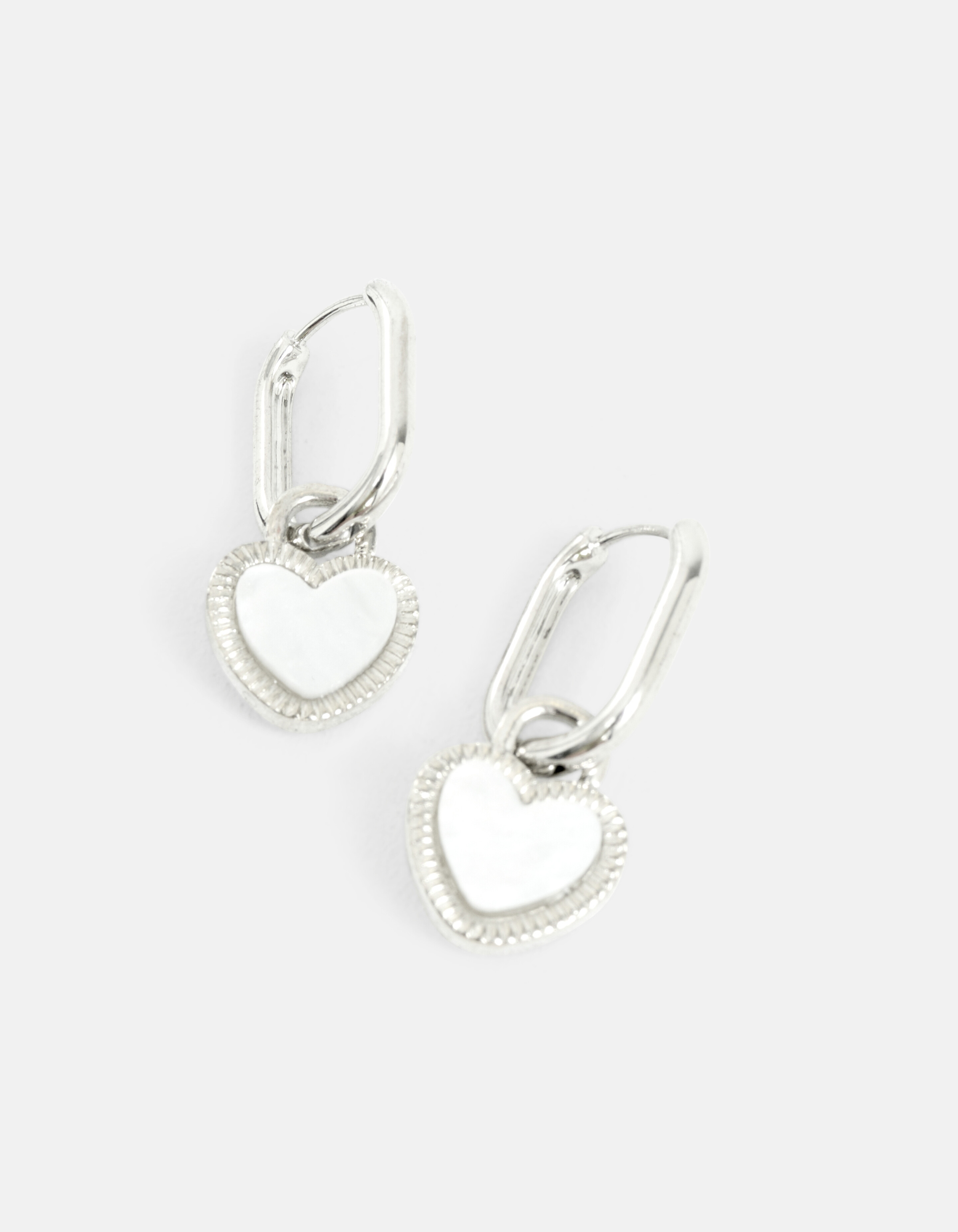Two Colored Heart Oorbellen Zilver SHOEBY ACCESSOIRES