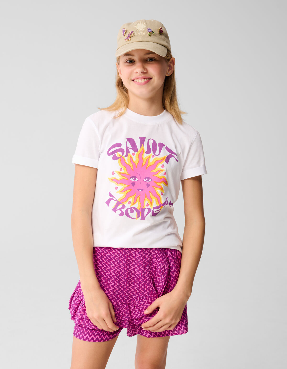 Saint Topez Artwork T-shirt Wit SHOEBY GIRLS