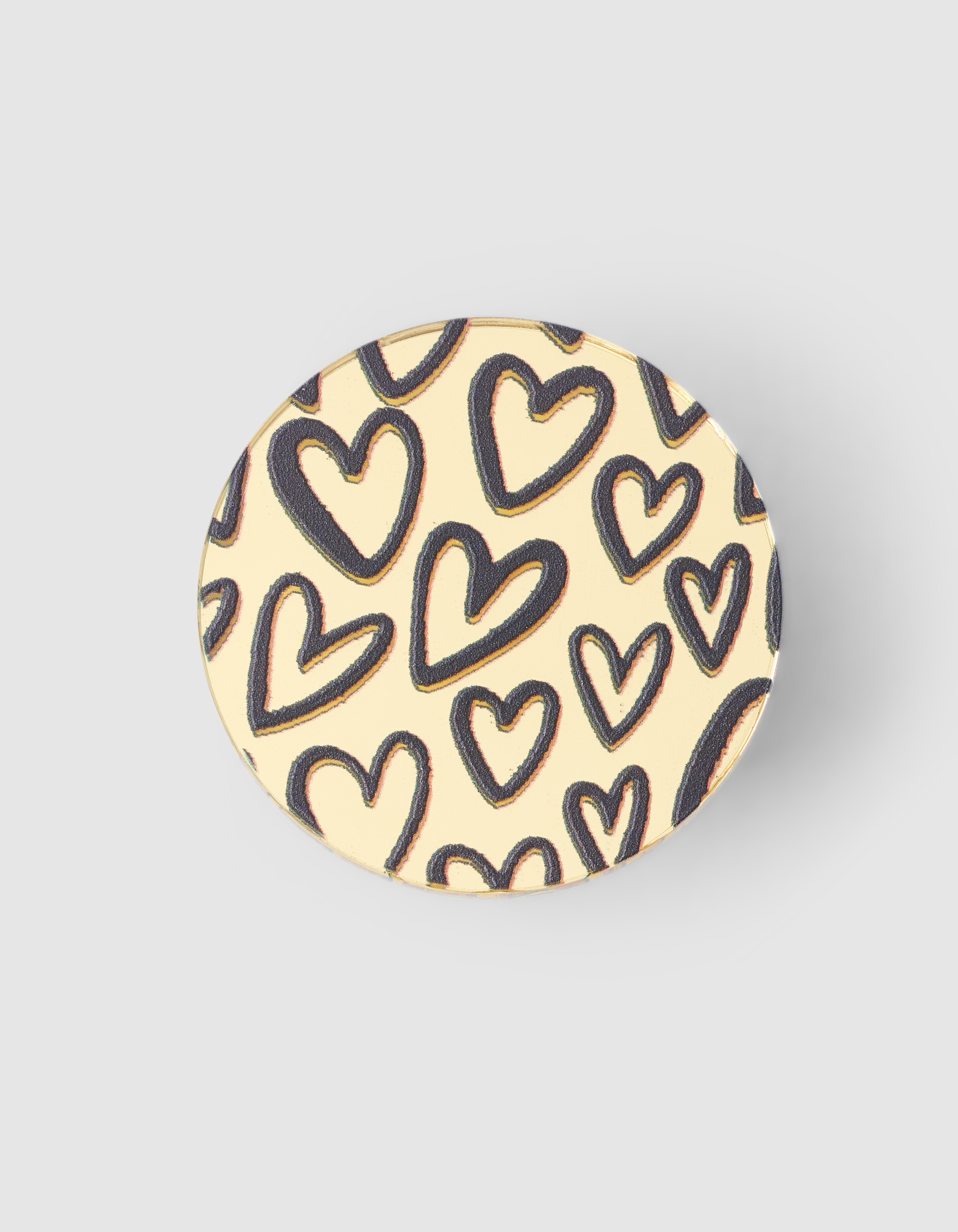 Ronde Heart Telefoon Houder Goud SHOEBY ACCESSOIRES