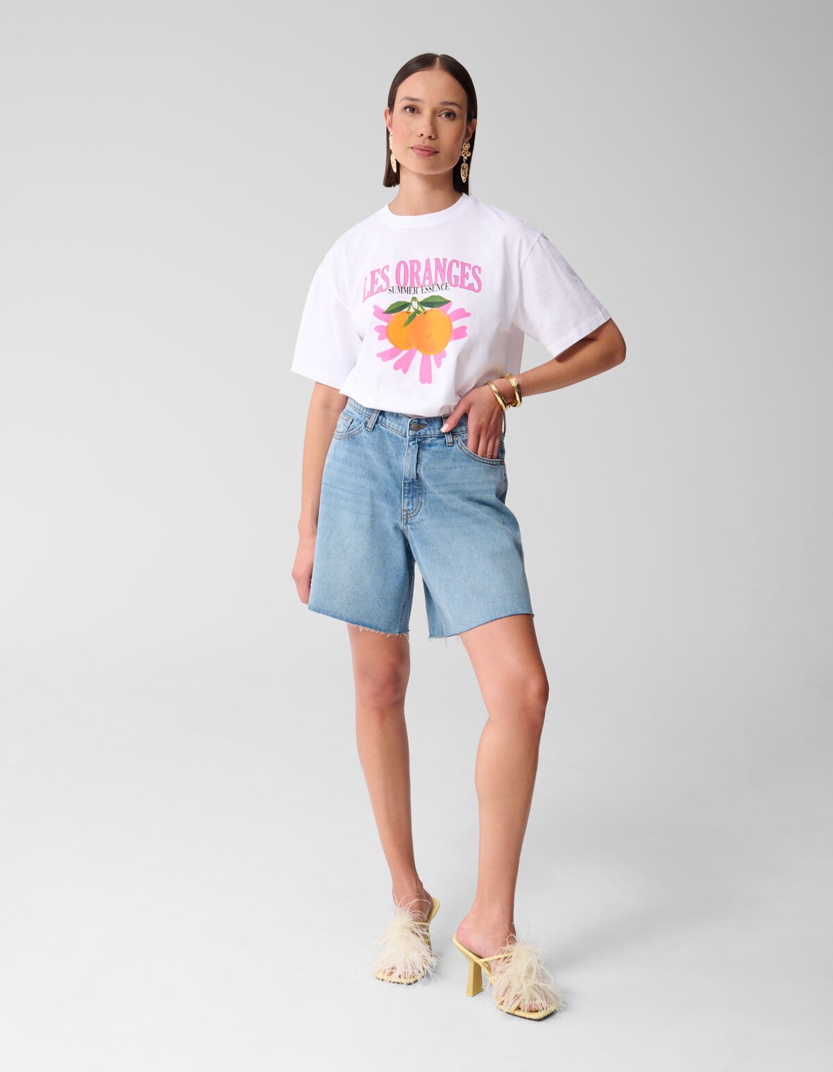 Oversized Les Oranges T-shirt Wit SHOEBY WOMEN